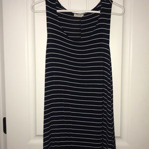 Navy Blue & White Strip Summer Dress